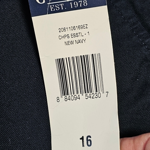 NWT Chaps shorts sz 16 NAVY BLUE - Picture 3 of 7
